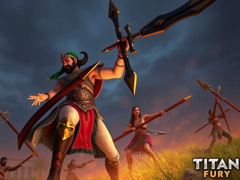 Titan Fury Warlord gameplay screenshot showing battle scene